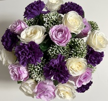 Purple Carnation and Lilac Rose Bouquet