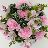 Pale Pink Carnation and Alstroemeria Bouquet